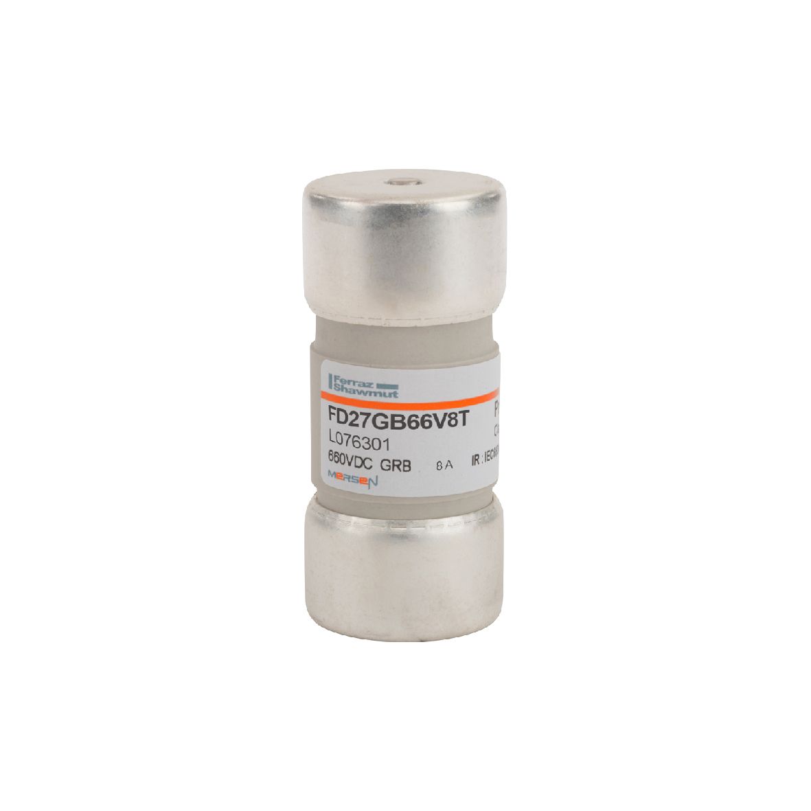 L076301 - Cylindrical fuse-link gR (gRB) 660VDC 27x60, 8A with striker
